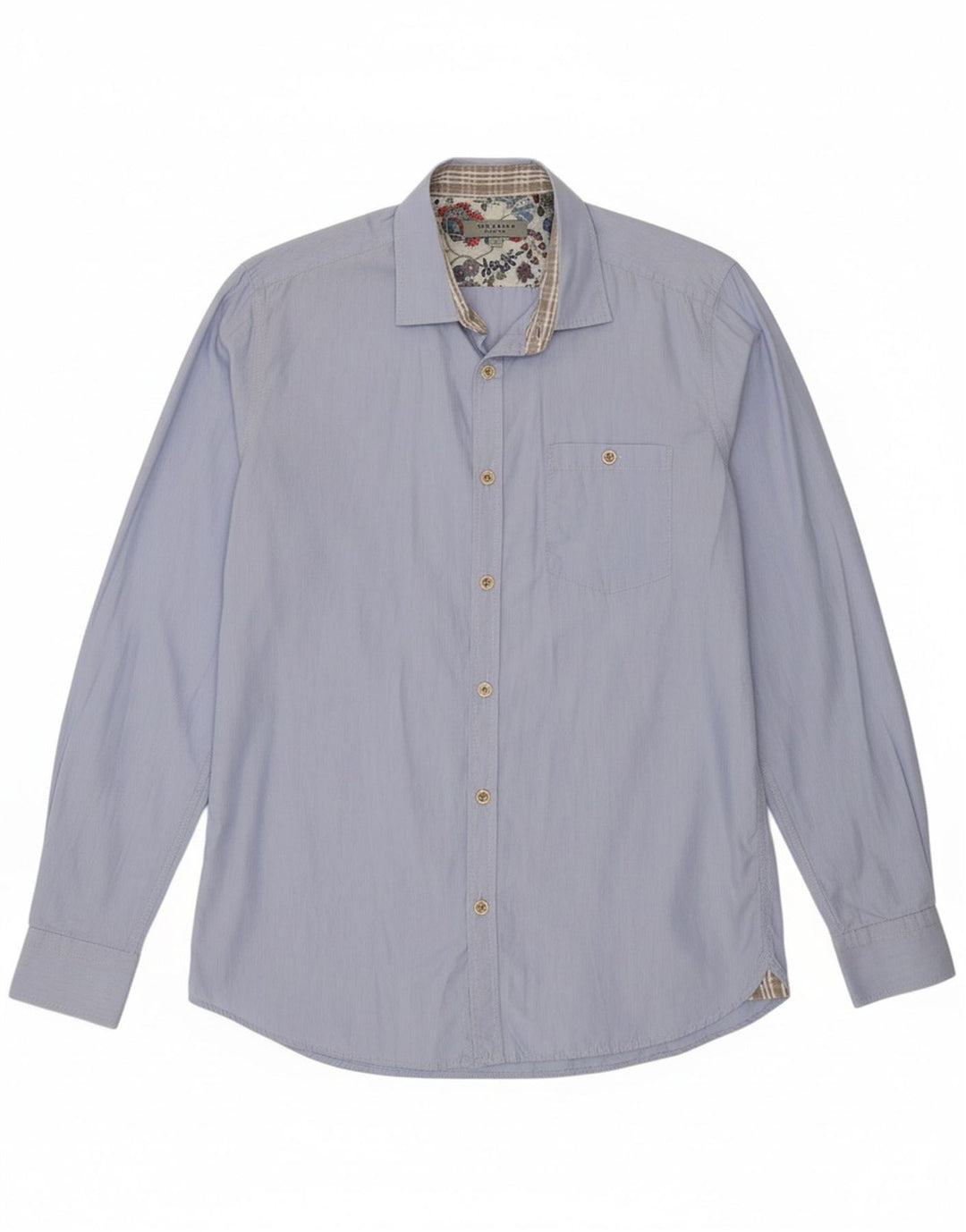TED BAKER Mens Shirt Size 3 Medium Blue Cotton