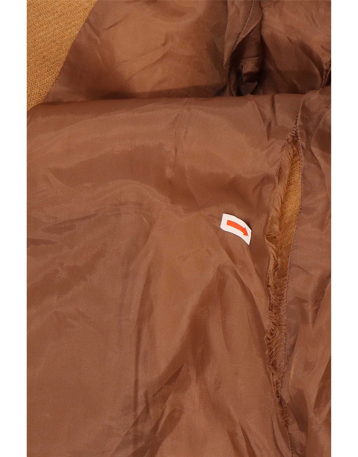 Zara Womens Hooded Bomber Jacket UK 10 Small Brown Polyester