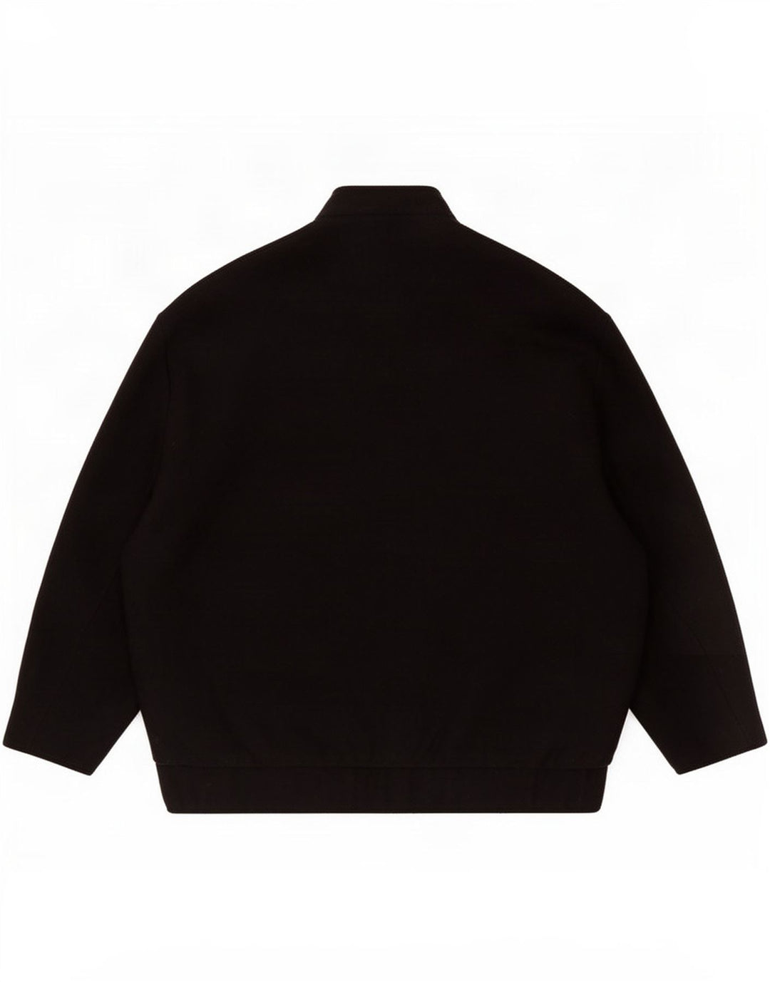 Zara Womens Oversized Bomber Jacket UK 10 Small Black Wool