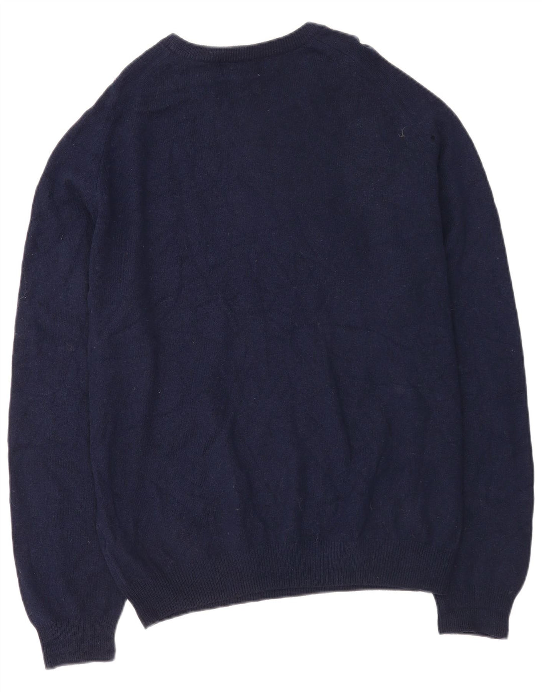 Marks & Spencer Mens Crew Neck Jumper Sweater XL Navy Blue Lambswool