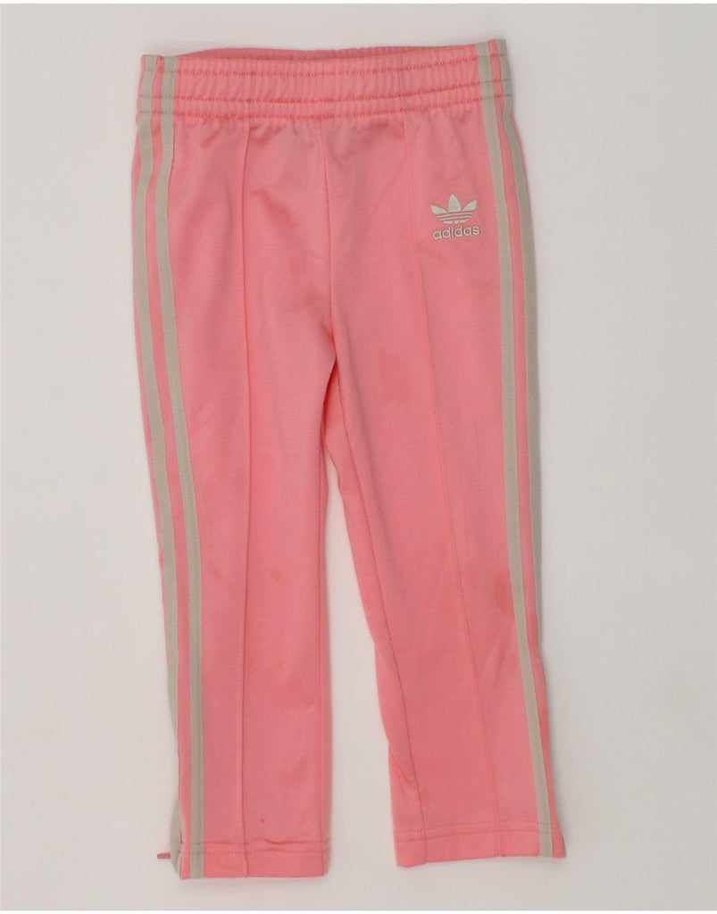 ADIDAS Girls Tracksuit Trousers 2-3 Years Pink Polyester | Vintage Adidas | Thrift | Second-Hand Adidas | Used Clothing | Messina Hembry 