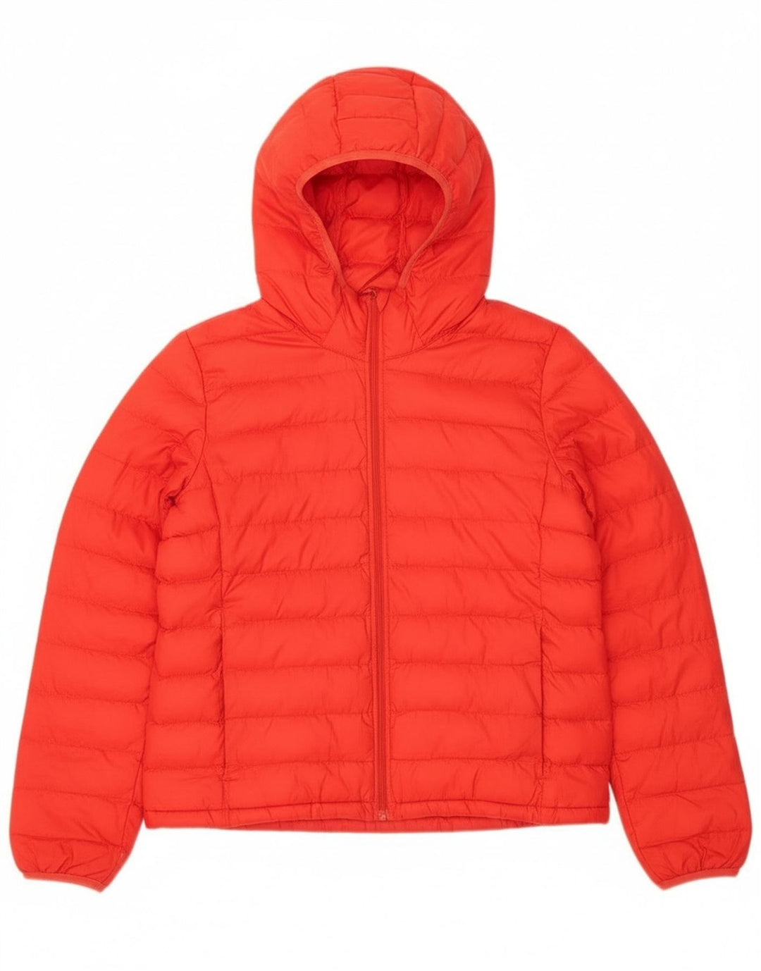 Levi's Womens Hooded Padded Jacket UK 16 Large Red Polyester