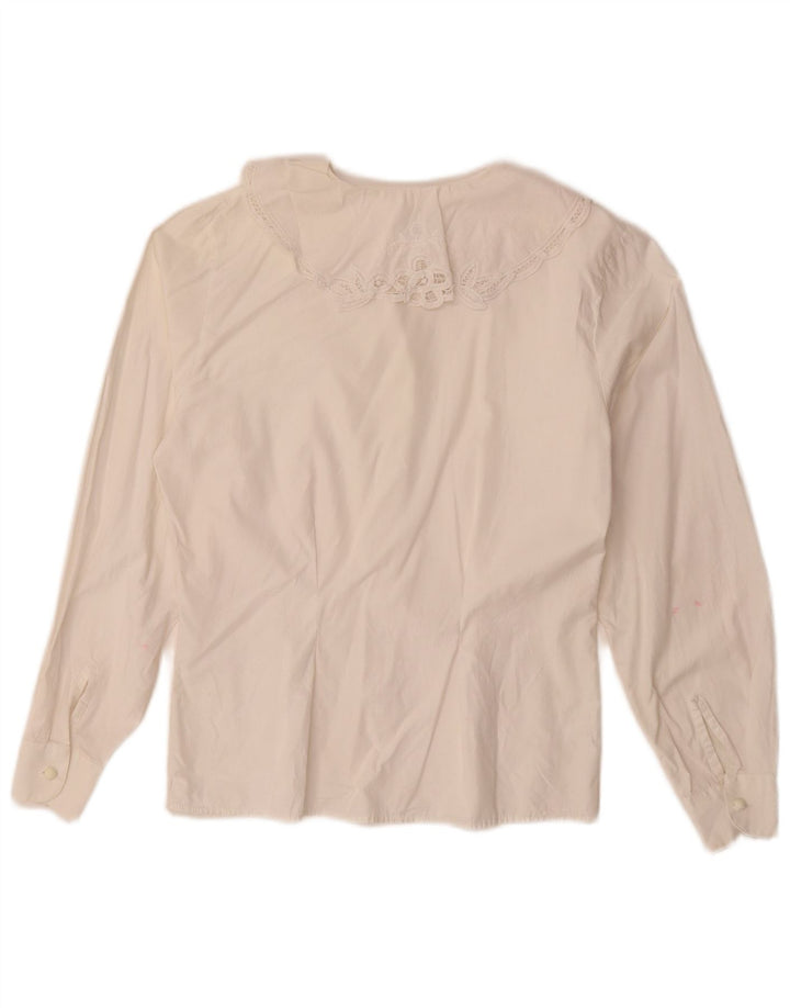 Benetton Womens Shirt Blouse UK 14 Medium White
