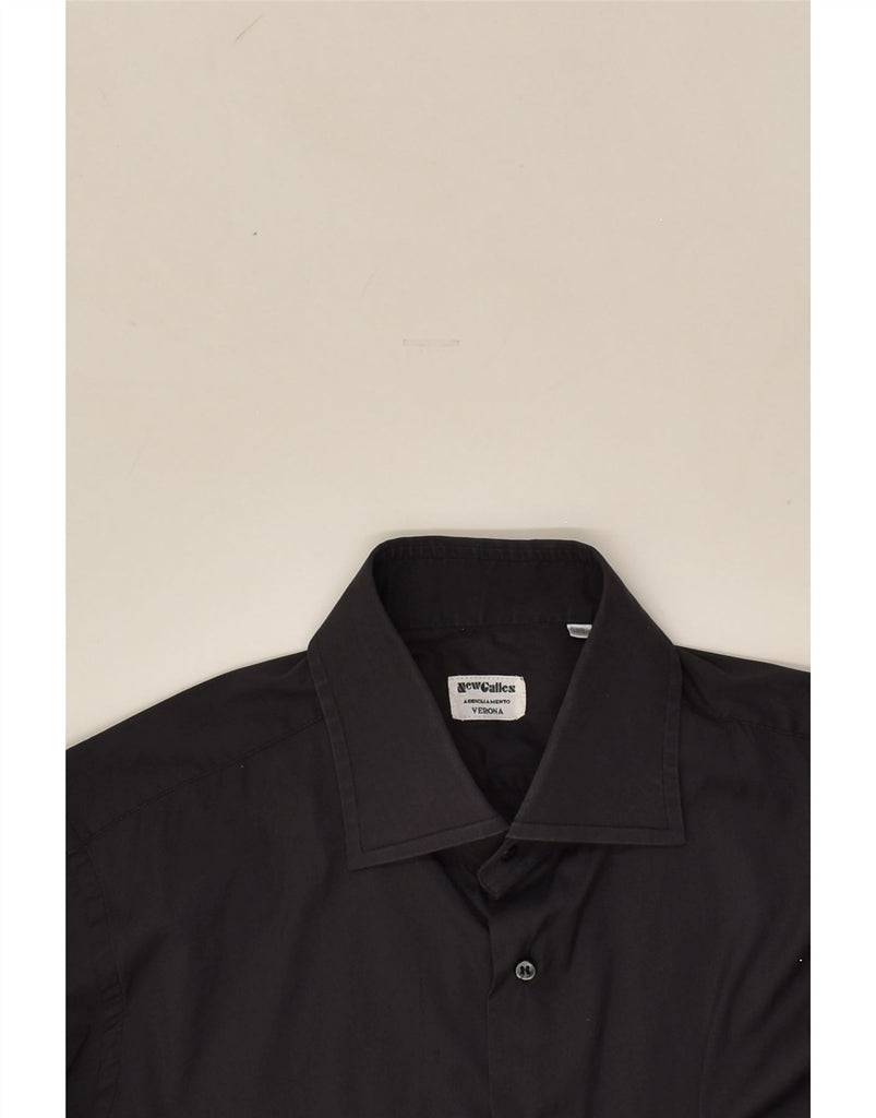 VINTAGE Mens Slim Shirt Size 16 41 Large Black Cotton | Vintage Vintage | Thrift | Second-Hand Vintage | Used Clothing | Messina Hembry 