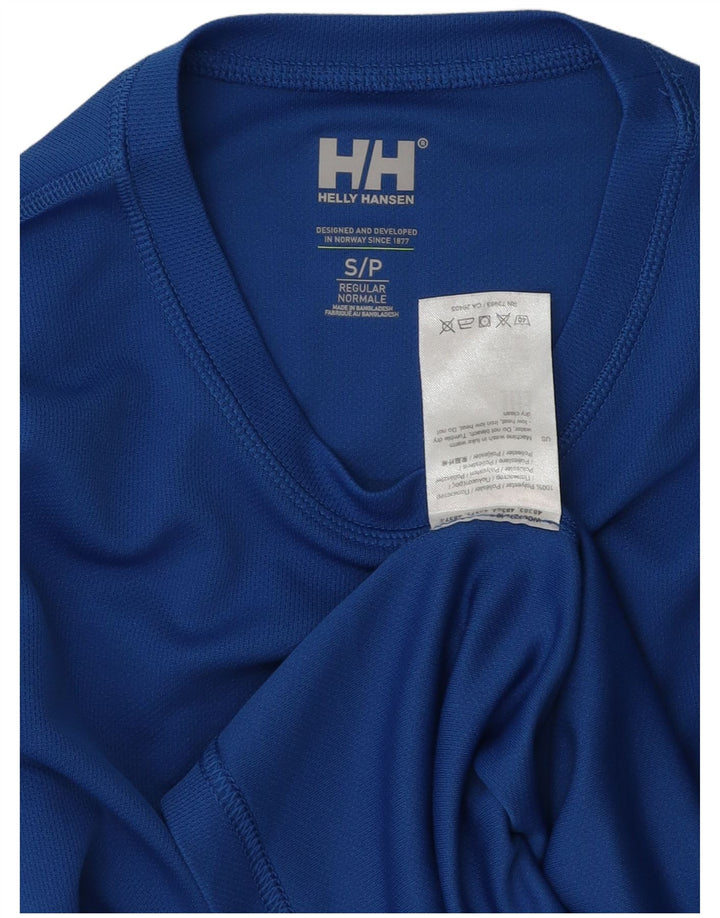 Helly Hansen Mens Top Long Sleeve Small Blue Polyester