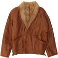 VINTAGE Mens Shearling Jacket UK 42 XL Brown