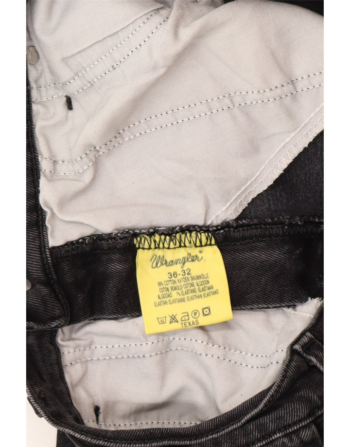 Wrangler Mens Texas Straight Jeans W36 L32 Grey Cotton