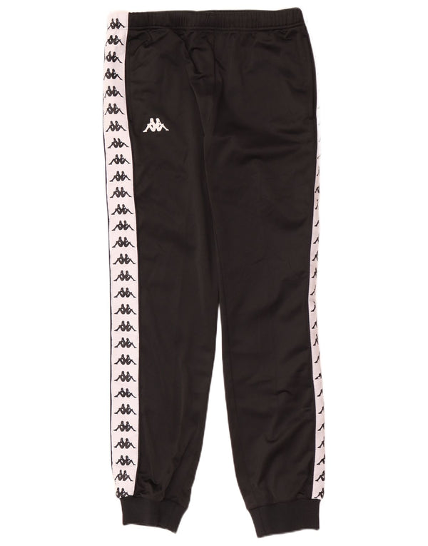 Kappa Mens Graphic Tracksuit Trousers Joggers XS Black Colourblock