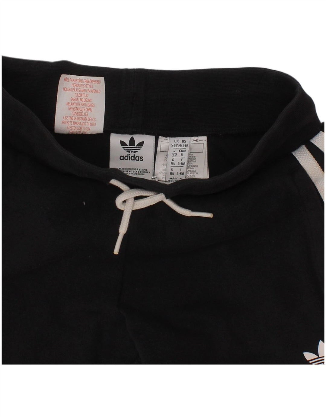 Adidas Boys Sport Shorts 5-6 Years Medium Black Cotton