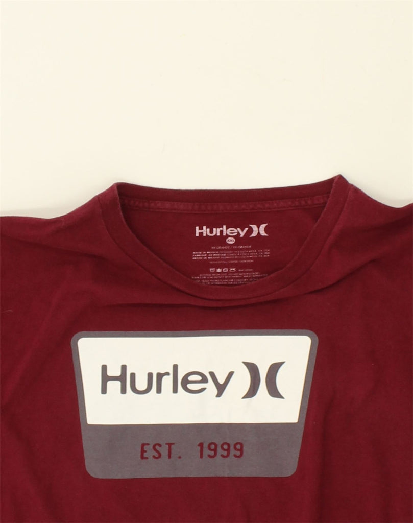 HURLEY Mens Graphic T-Shirt Top 2XL Red Cotton | Vintage Hurley | Thrift | Second-Hand Hurley | Used Clothing | Messina Hembry 