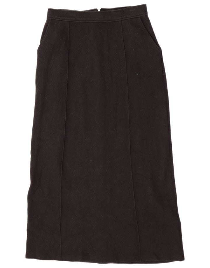 Zara Womens High Waist Maxi Skirt Medium W30 Black Polyester