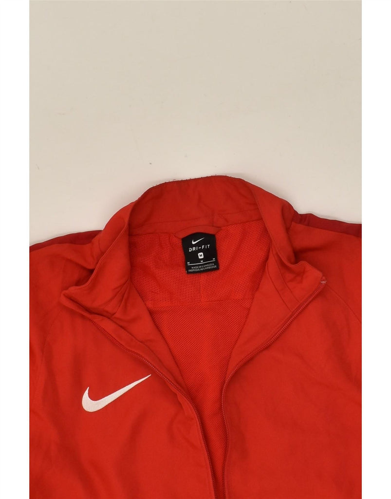 NIKE Mens Dri Fit Graphic Tracksuit Top Jacket Medium Red Polyester Vintage Nike and Second-Hand Nike from Messina Hembry 