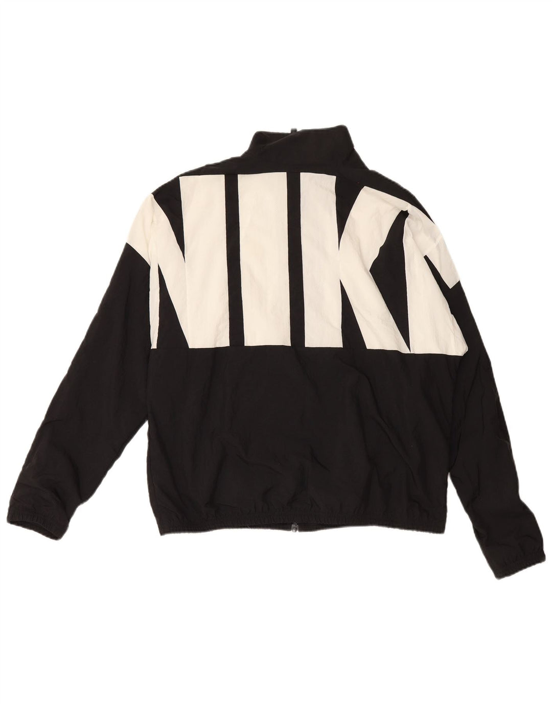 Nike Mens Graphic Tracksuit Top Jacket Medium Black Nylon