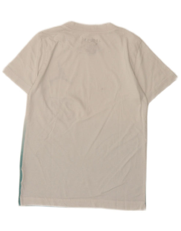 Jordan Boys Graphic T-Shirt Top 8-9 Years Small White Colourblock Cotton