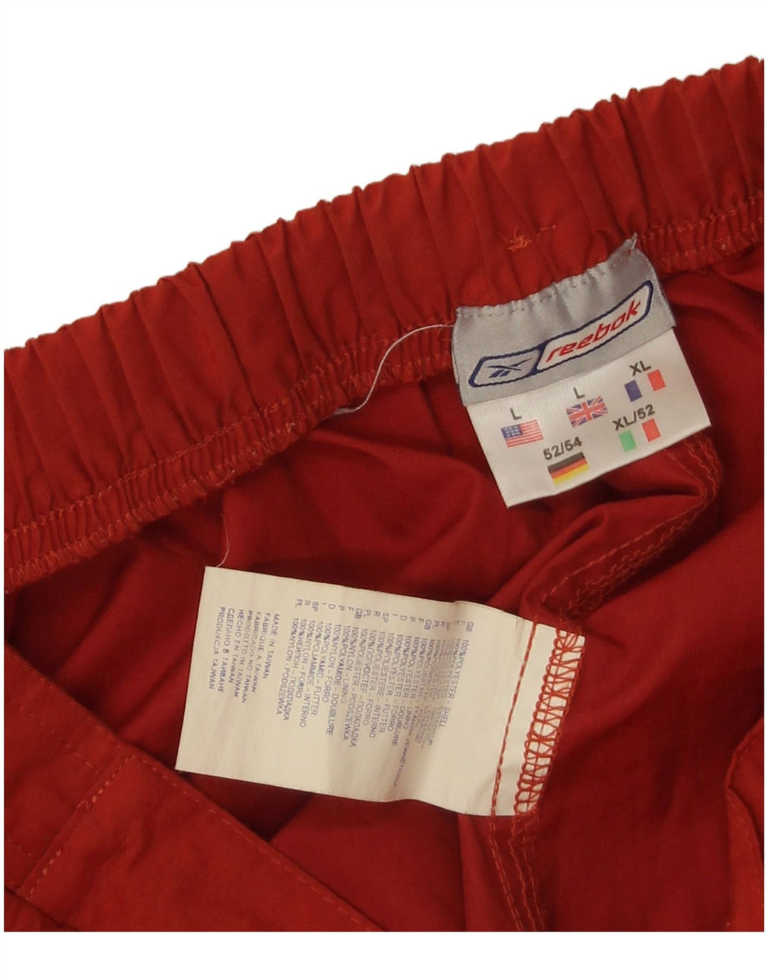 Reebok Mens Tracksuit Trousers Large  Orange Polyester