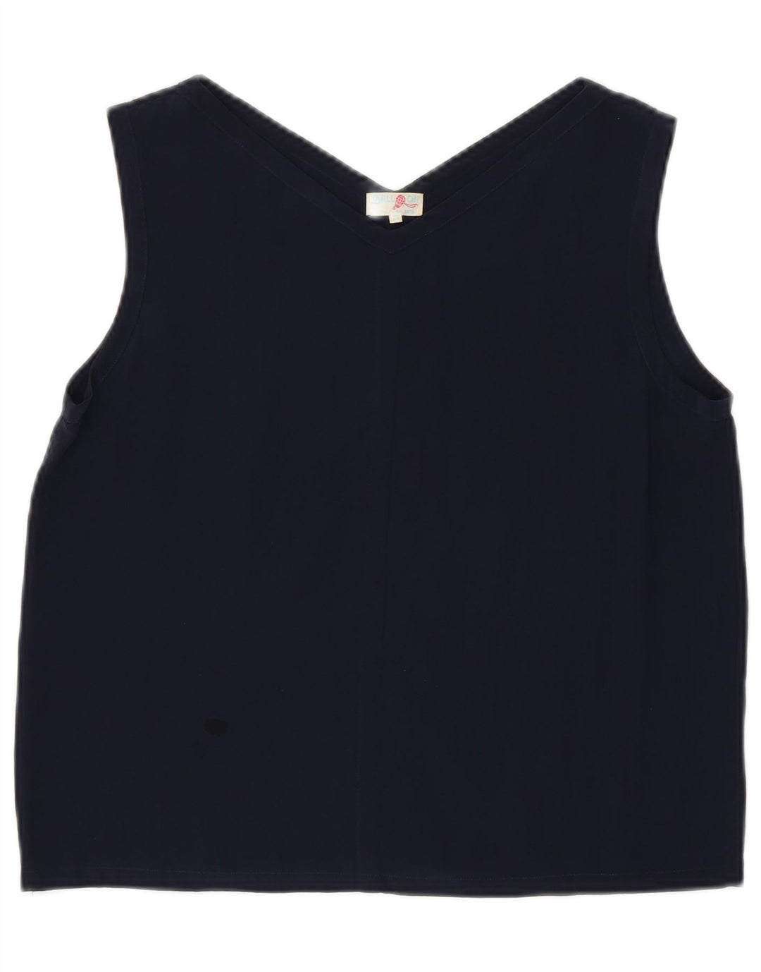 Ball On Womens Vest Top UK 10 Small Navy Blue Silk