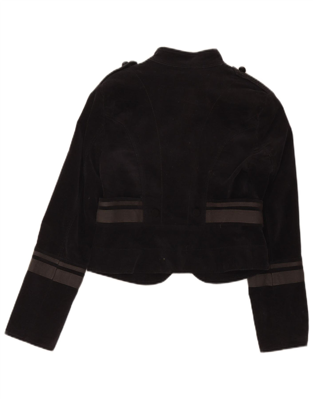Zara Womens Bolero Jacket UK 8 Small Black Colourblock Cotton