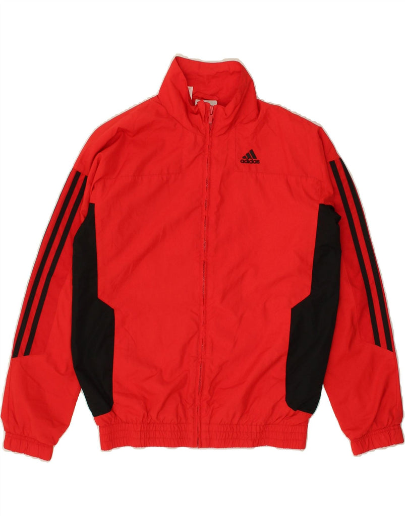 ADIDAS Boys Tracksuit Top Jacket 11-12 Years Red Colourblock Vintage Adidas and Second-Hand Adidas from Messina Hembry 