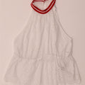 ZARA Womens Halter Top UK 14 Large White Cotton Vintage Zara and Second-Hand Zara from Messina Hembry 