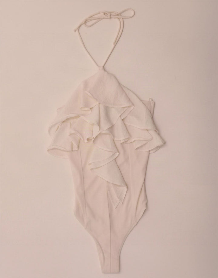 Zara Womens Sleeveless Bodysuit UK 8 Small White