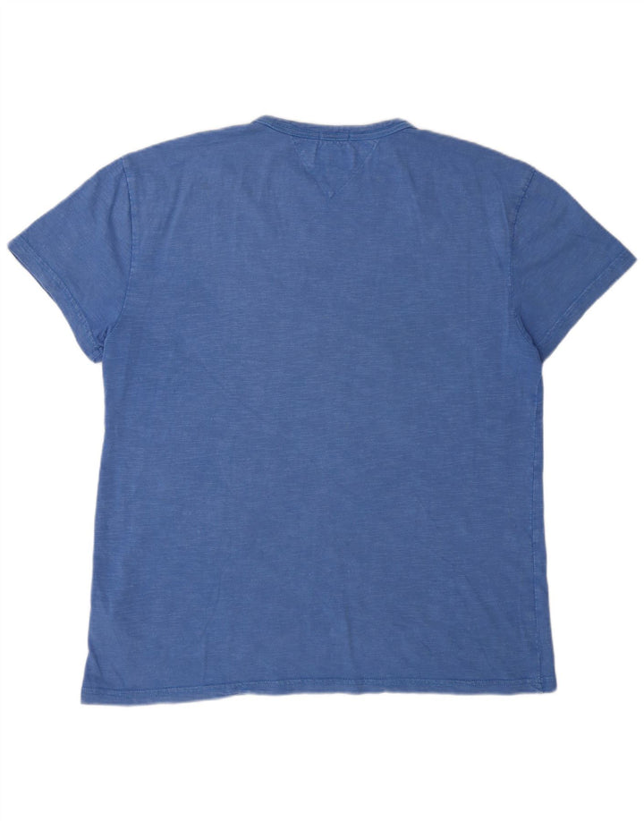 Tommy Hilfiger Mens Graphic T-Shirt Top Small Blue Cotton