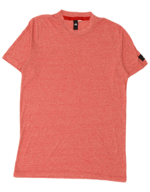 ADIDAS Mens T-Shirt Top Medium Red Flecked