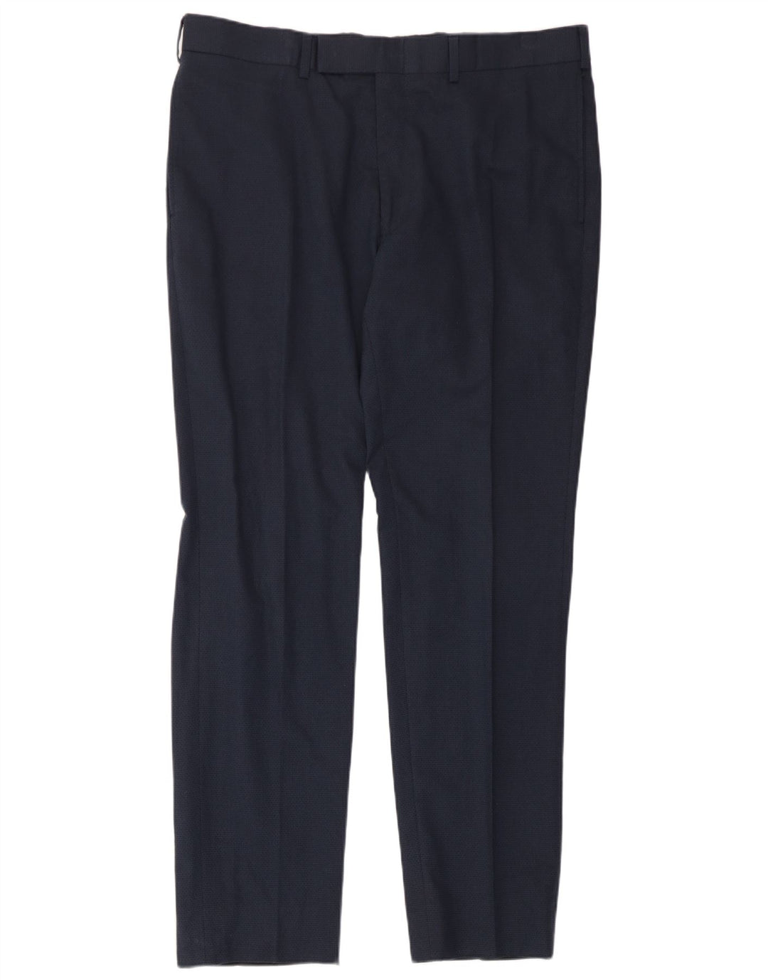 Marks & Spencer Mens Slim Suit Trousers W36 L31 Navy Blue Cotton
