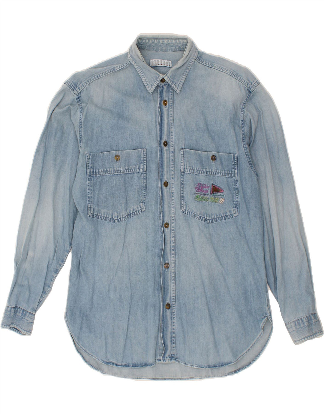 CASUCCI Mens Denim Shirt Medium Blue Cotton Vintage Casucci and Second-Hand Casucci from Messina Hembry 