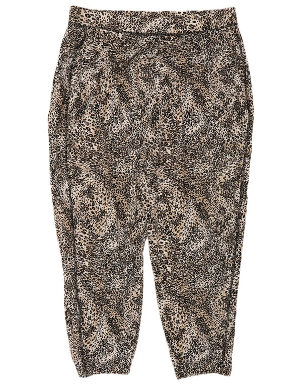 Marks & Spencer Womens Casual Trousers UK 16 Large W34 L26 Multicoloured