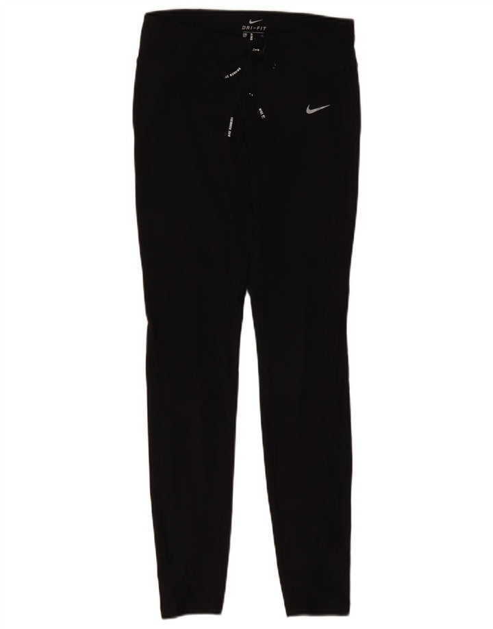 Nike Womens Dri Fit Leggings UK 8 Small  Black Polyester