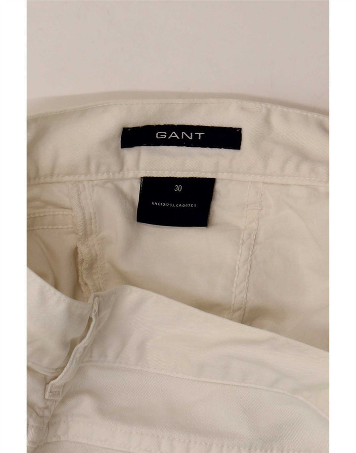 Gant Womens Bermuda Shorts W30 Medium Off White Cotton