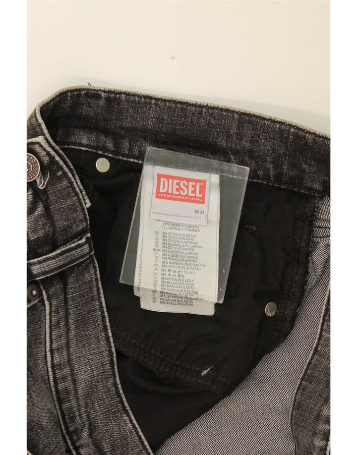 Diesel Womens Distressed Slim Jeans W31 L31 Grey Cotton
