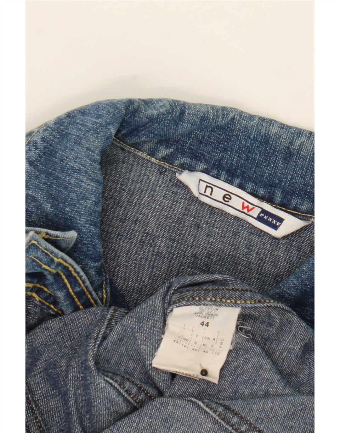 New Penny Womens Crop Denim Jacket UK 12 Medium Blue Cotton