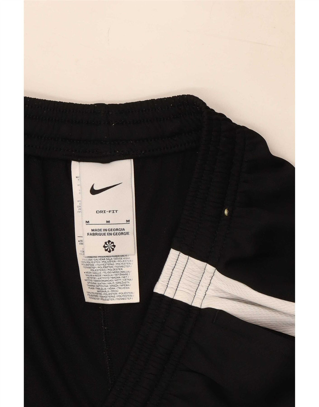 Nike Mens Dri Fit Tracksuit Trousers Medium Black Colourblock Polyester