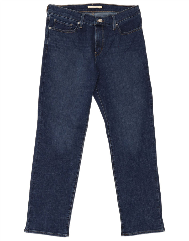 Levi's Womens 314 Shaping Straight Jeans W31 L30 Blue Cotton