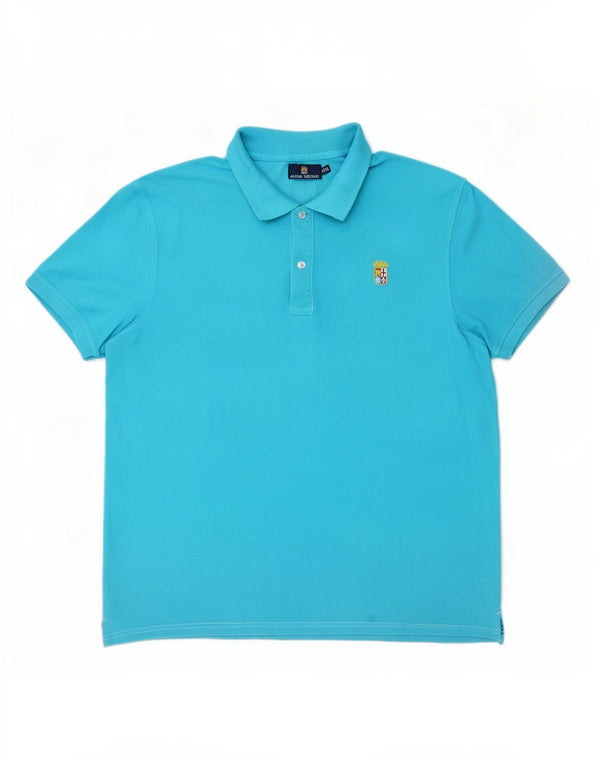 Marina Militare Mens Polo Shirt 3XL Blue Cotton