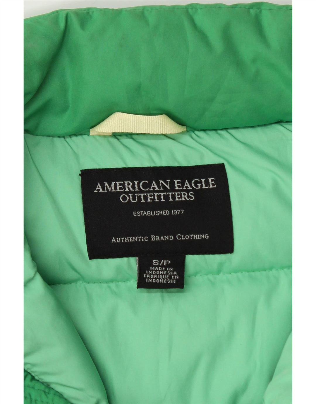 American Eagle Outfitters Womens Padded Gilet UK 10 Small Green Polyester