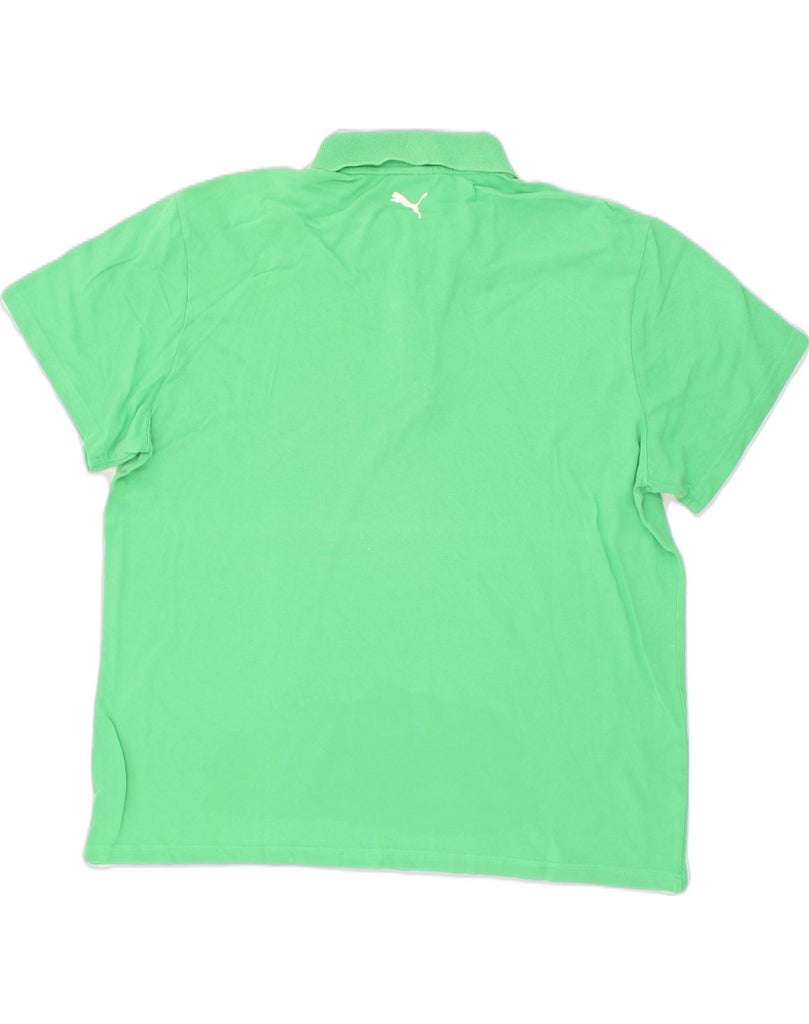 PUMA Mens Polo Shirt XL Green | Vintage Puma | Thrift | Second-Hand Puma | Used Clothing | Messina Hembry 