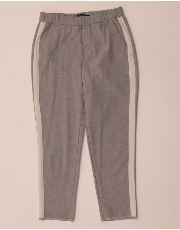 Zara Womens Trafaluc Slim Chino Trousers XS W24 L25 Grey Colourblock
