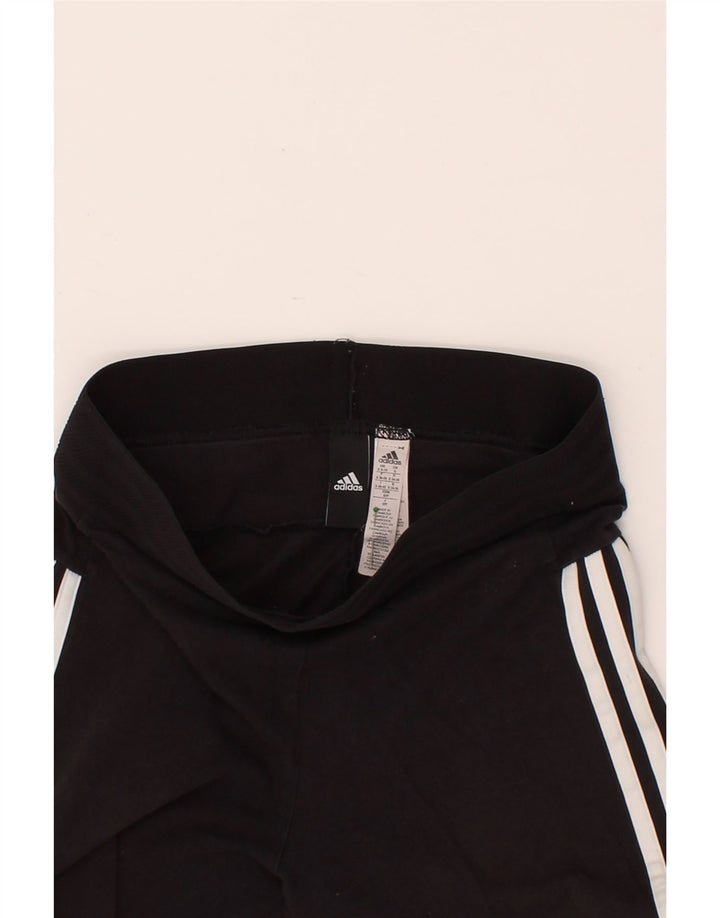 ADIDAS Womens Leggings UK 8/10 Small Black Cotton Vintage Adidas and Second-Hand Adidas from Messina Hembry 