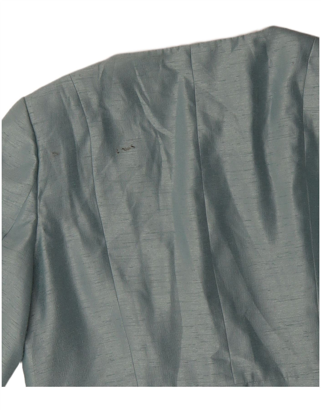 Jacques Vert Womens 3/4 Sleeve Crop Blazer Jacket UK 16 Large Blue Viscose