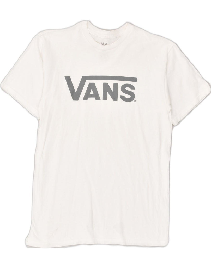 VANS Mens Graphic T-Shirt Top Medium White Cotton | Vintage Vans | Thrift | Second-Hand Vans | Used Clothing | Messina Hembry 