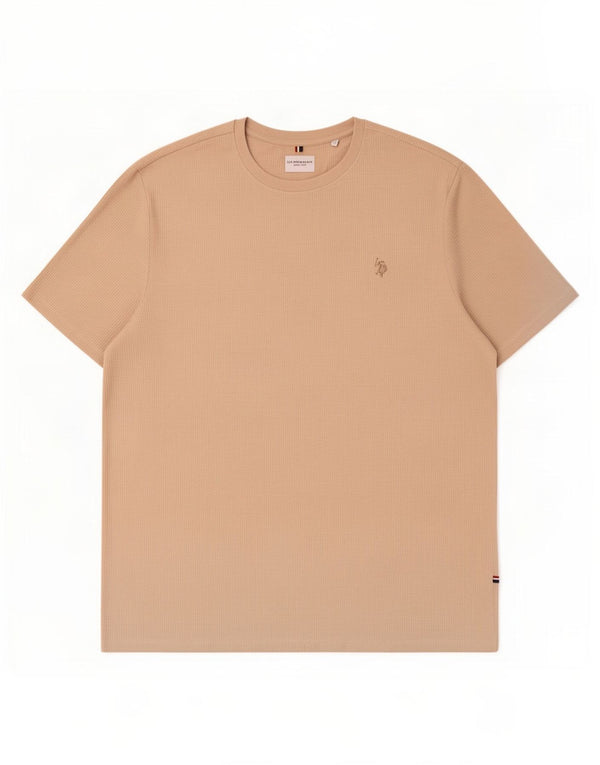U.S. Polo Assn. Mens T-Shirt Top 2XL Beige Cotton