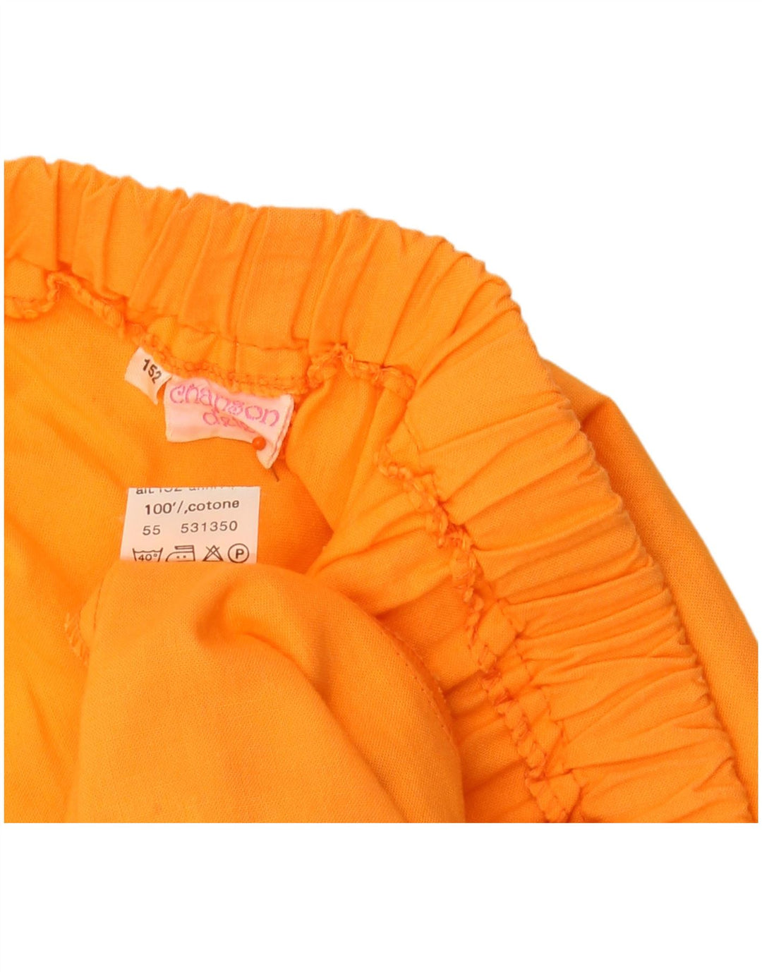 VINTAGE Girls A-Line Skirt 12-13 Years W30  Orange Cotton