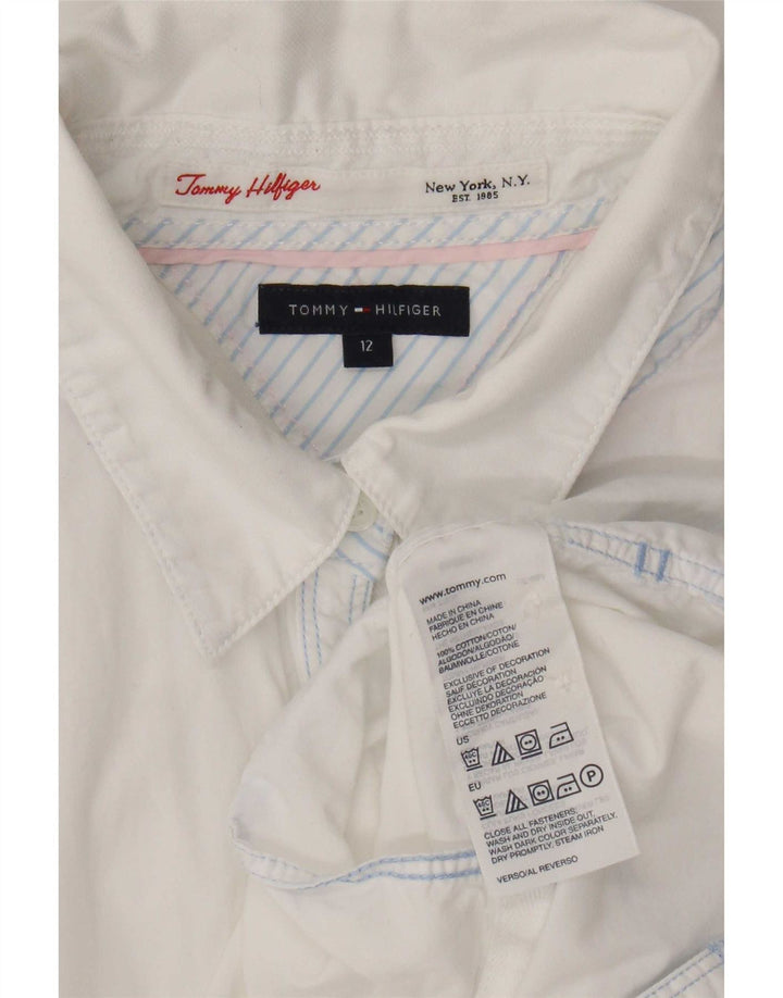 Tommy Hilfiger Womens Shirt US 12 Large White Cotton