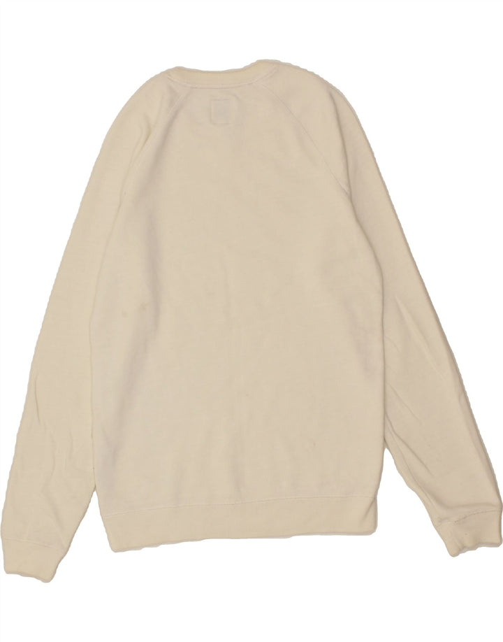 JACK WILLS Mens Graphic Sweatshirt Jumper XS Off White Cotton Vintage Jack Wills and Second-Hand Jack Wills from Messina Hembry 