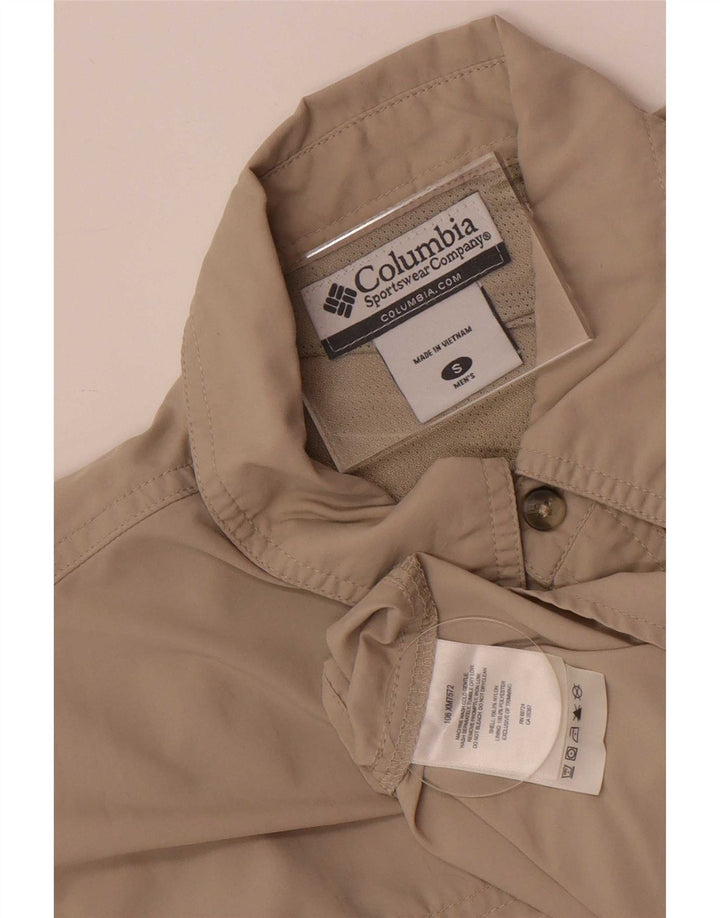 Columbia Mens Shirt Small Beige Nylon