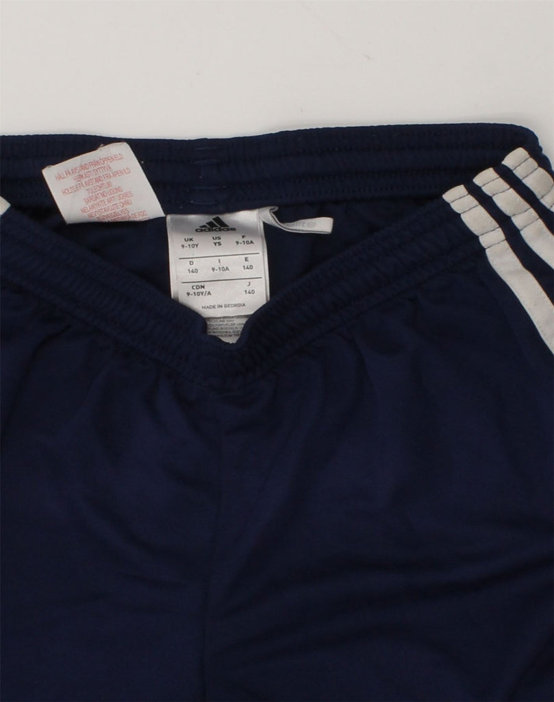 ADIDAS Boys Sport Shorts 9-10 Years Navy Blue Polyester | Vintage Adidas | Thrift | Second-Hand Adidas | Used Clothing | Messina Hembry 