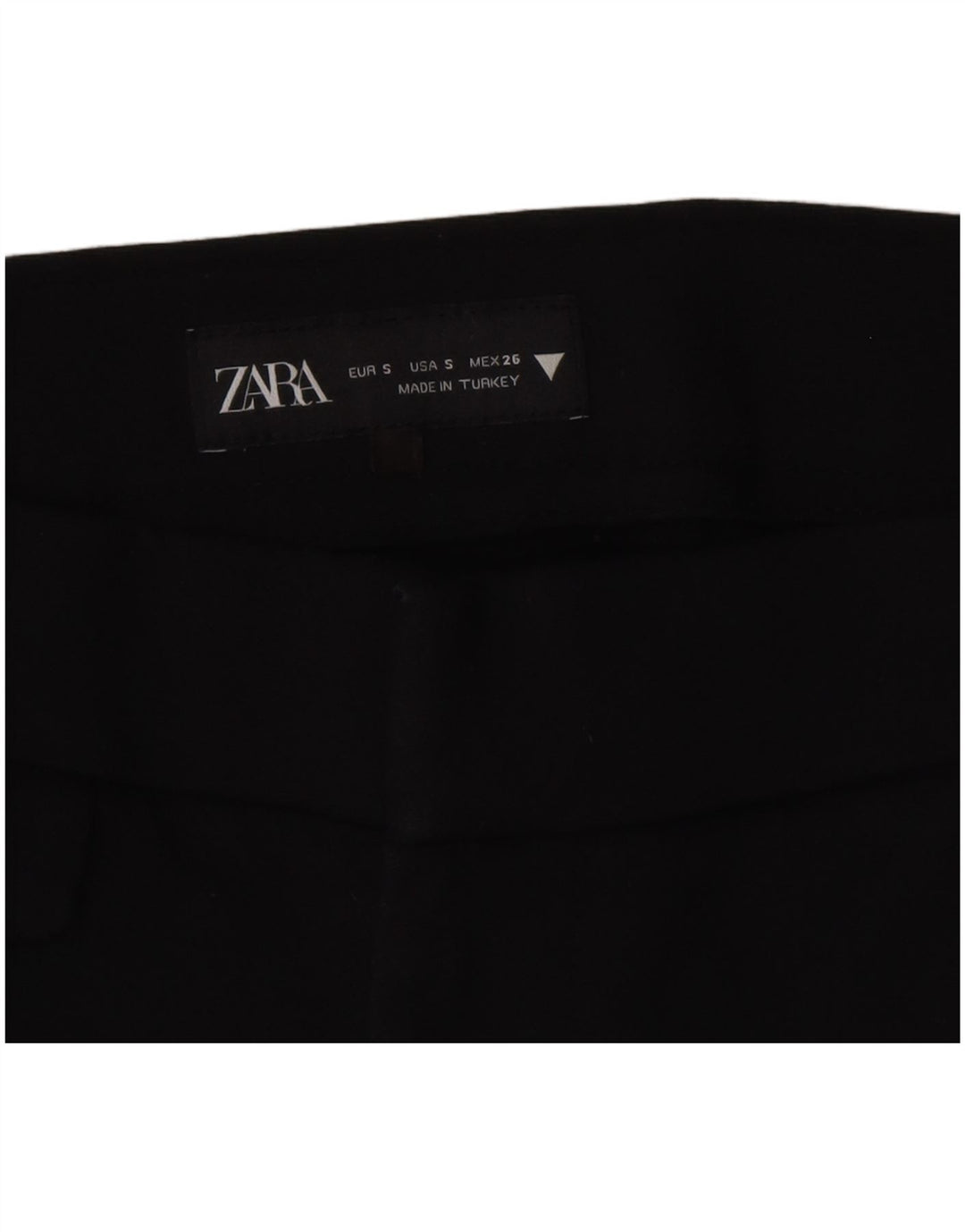 Zara Womens Bootcut Suit Trousers UK 10 Small  Black Cotton
