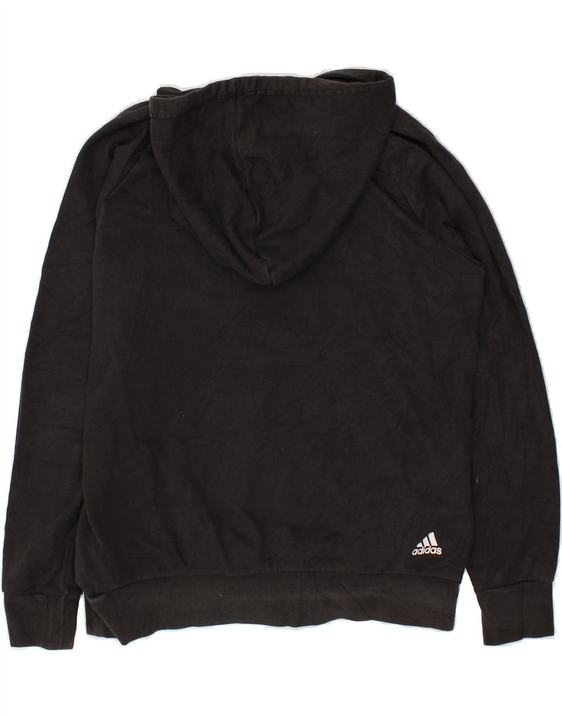 ADIDAS Mens Graphic Hoodie Jumper XL Black Cotton | Vintage Adidas | Thrift | Second-Hand Adidas | Used Clothing | Messina Hembry 